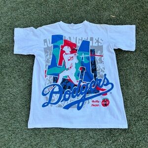 White Los Angeles Dodgers Graphic Tee